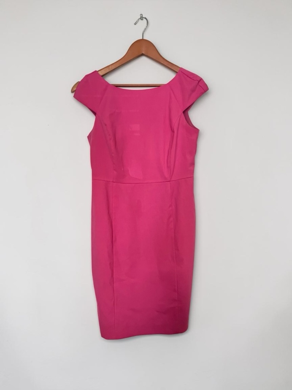 Banana Republic Fuchsia Midi Cap-Sleeve Sheath Dress Size 10p